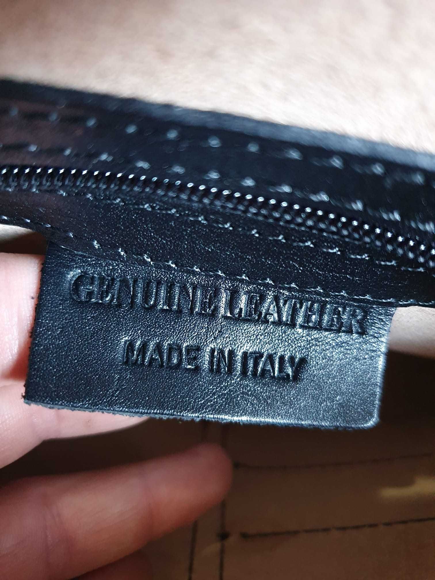 Geanta Tip Postas Dama Neagra Piele. Made in Italy