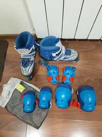 Vand role Skates cu leduri si set de protectie