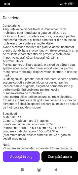 Încărcător baterie cărucior persoane cu dizabilități, haveboard have