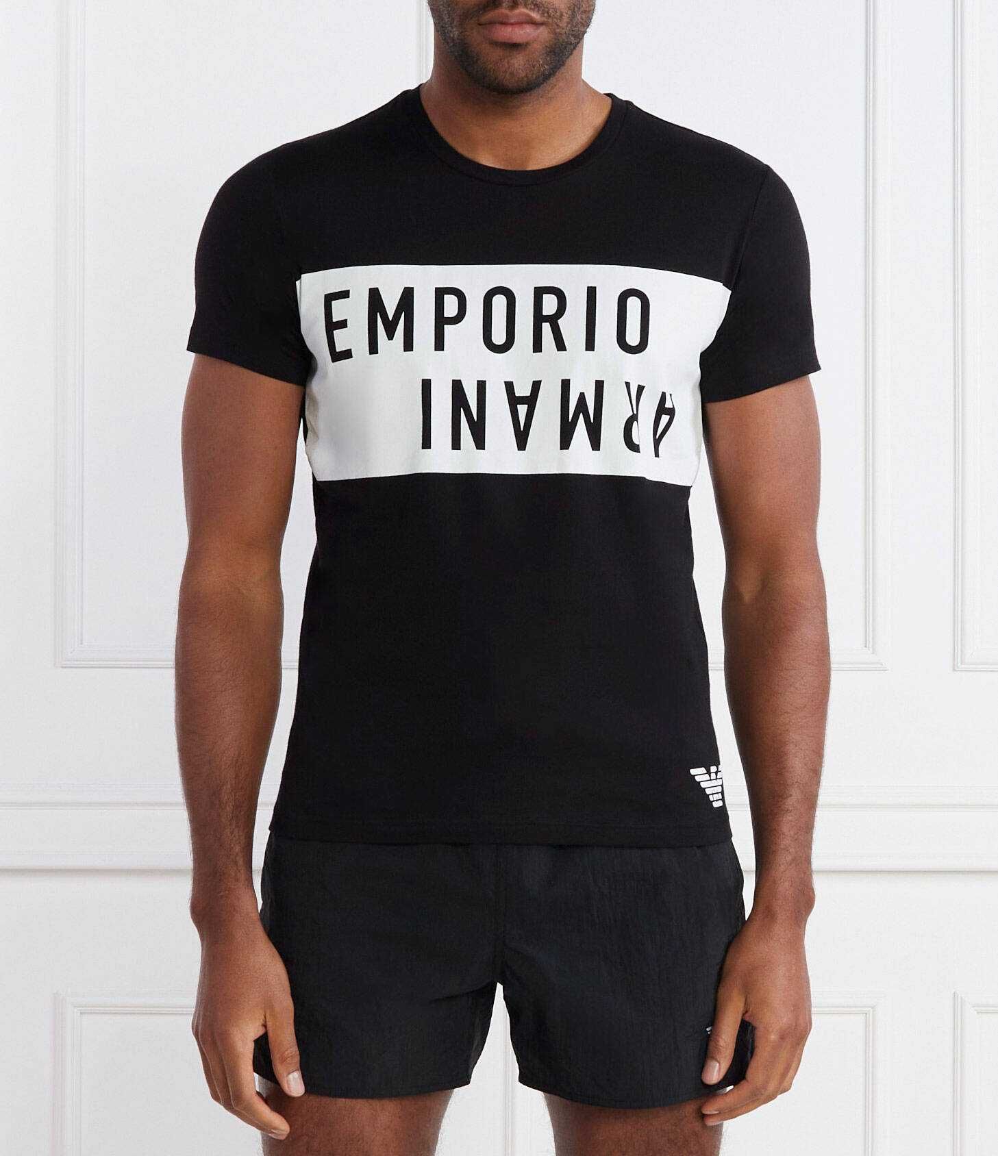 EMPORIO ARMANI, Оригинална черна тениска , размери: S,M,L,XL и XXL
