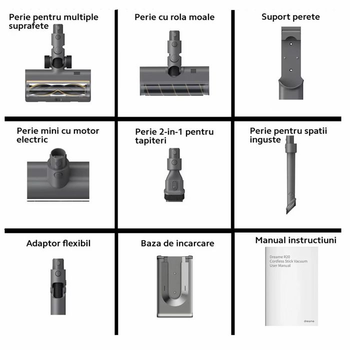 Мощна прахосмукачка Dreame R20 -570W, Макс. 27000 Pa