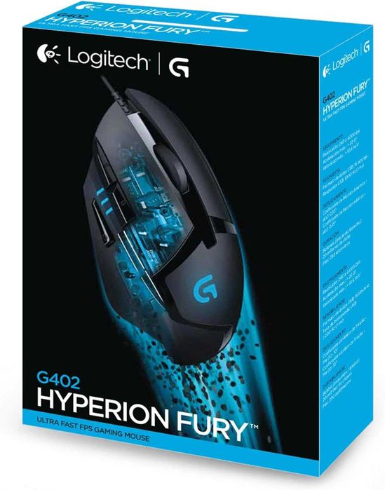 ПРОМО Нова Геймърска мишка Logitech G402 HYPERION FURY FPS, Черна