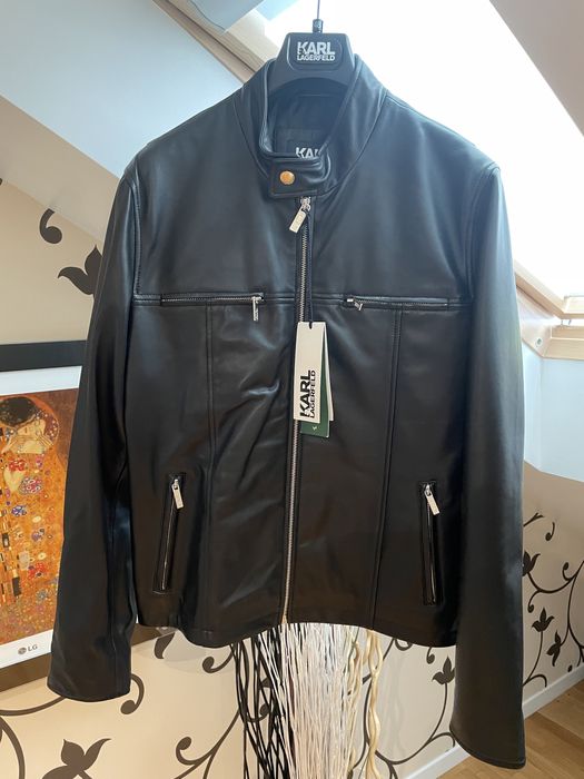 Geacă piele Karl Lagerfeld noua original!!!