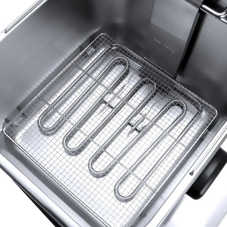 Friteuză electrică  din inox, 8 litri cu manere laterale,Noua