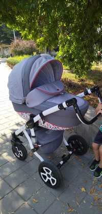 Adamex бебешка количка от новородено, 3 коша