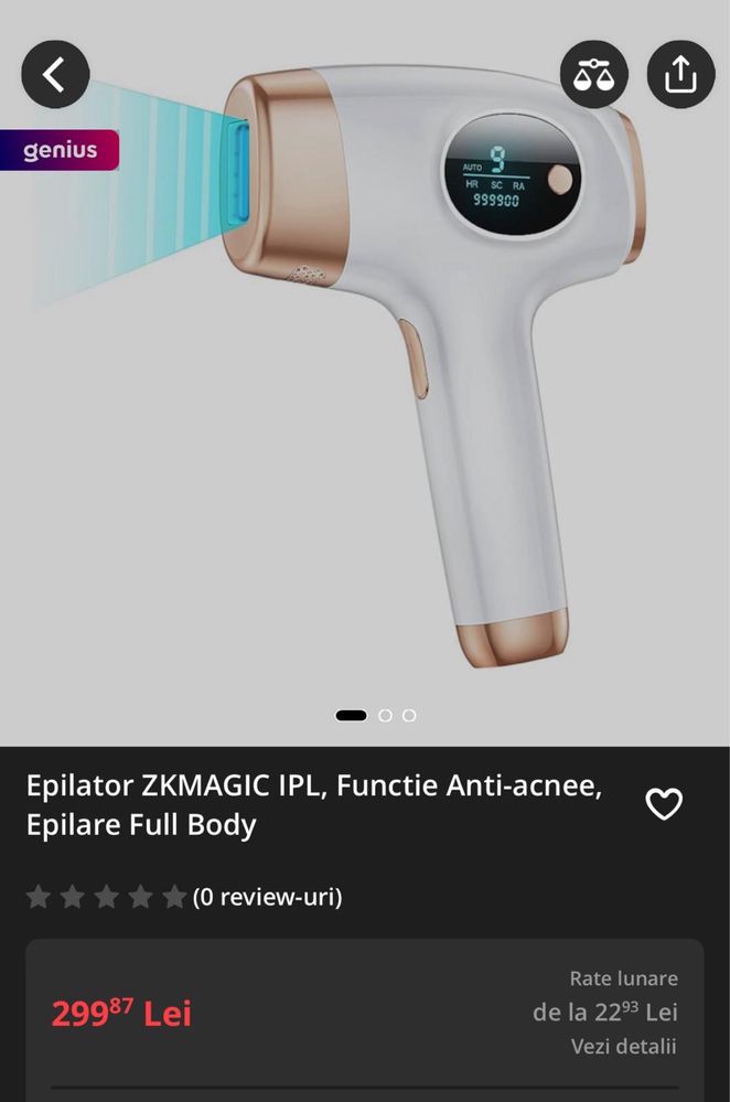 Epilator ZKMAGIC ipl, epilare full body