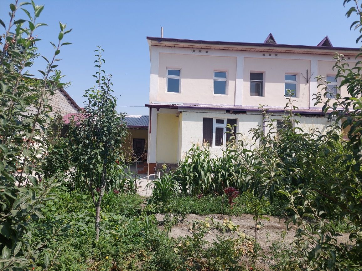 Жомбой центрда 4 сотхли коттедж сотилади.