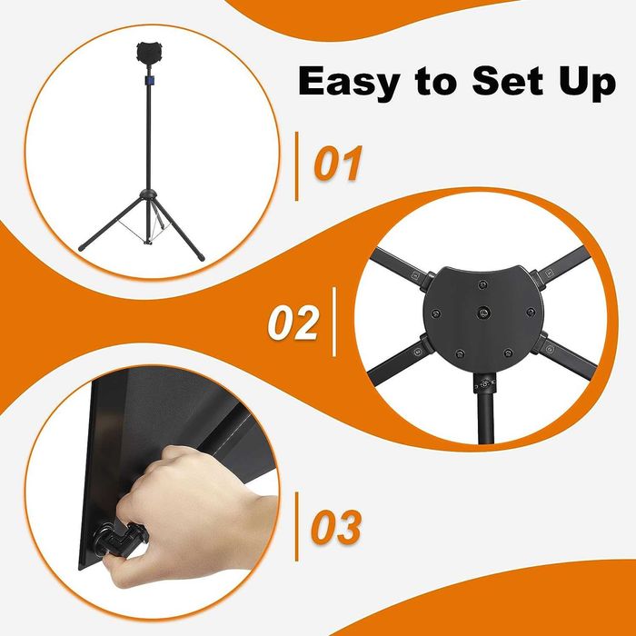 Ecran de proiectie cu trepied Excelimage 90 inchi, 16:9,4K HD