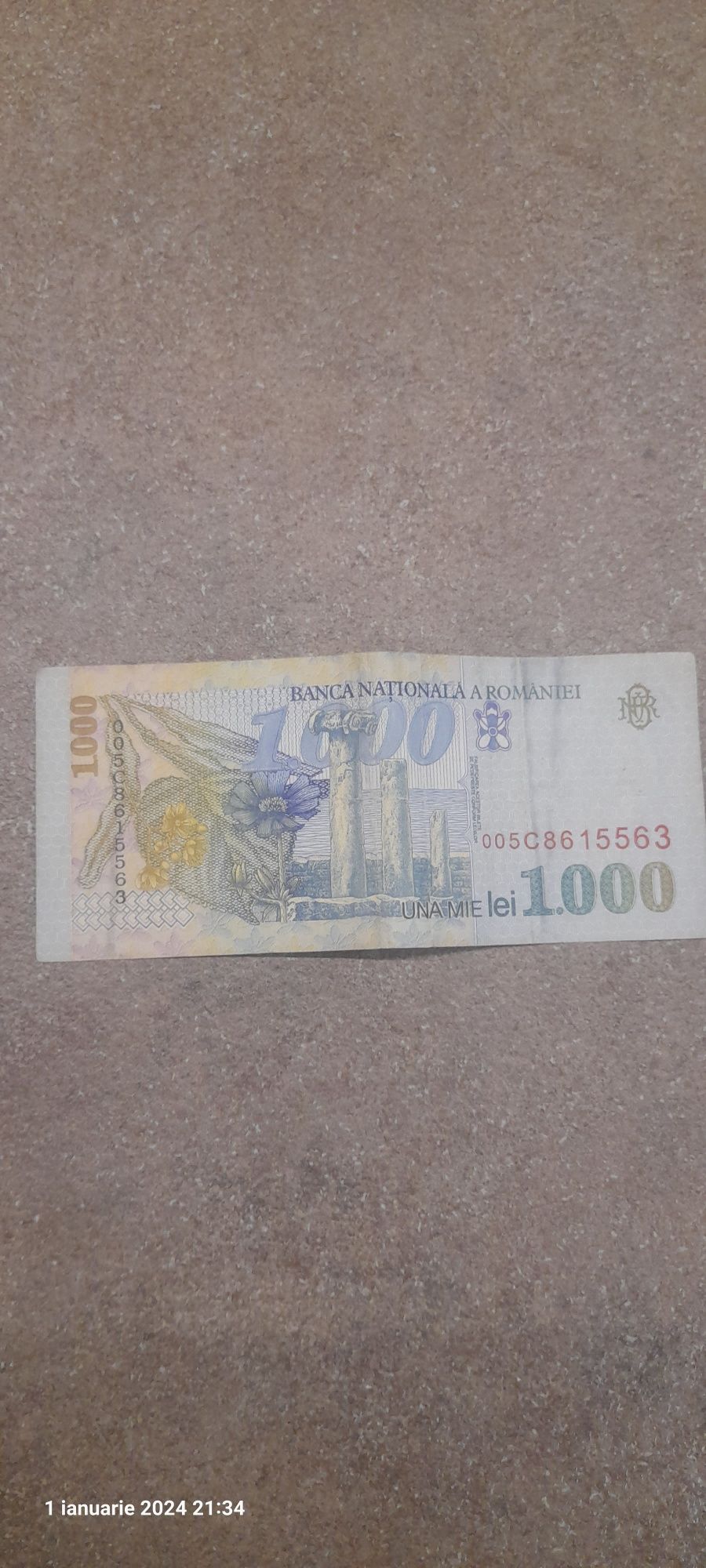 Bancnota 1000 lei din anul 1998