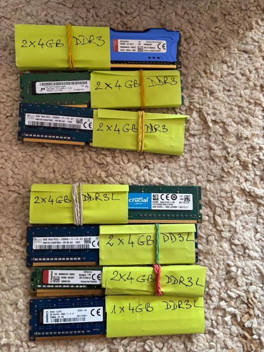 Kit-uri Memorie RAM 2x4GB DDR3 (PC3) si DDR3L (PC3L) 8GB