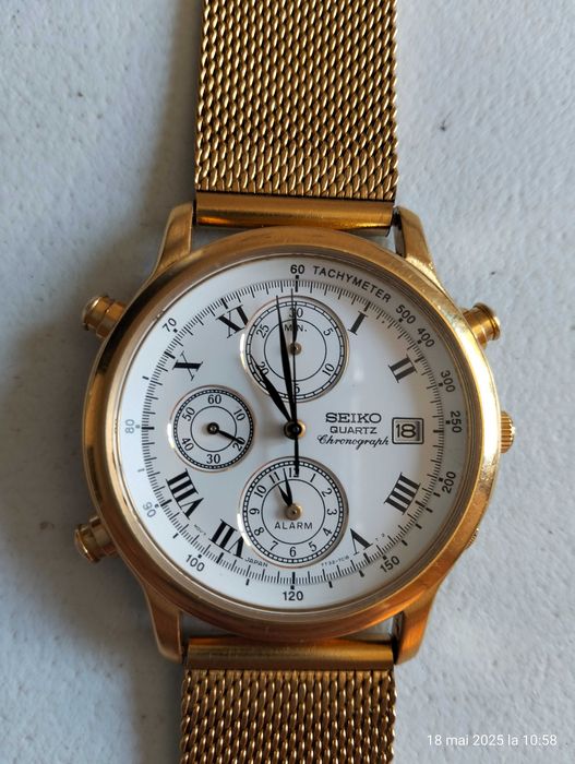 Ceas Seiko alarma, data, tachymeter/chronohraph !