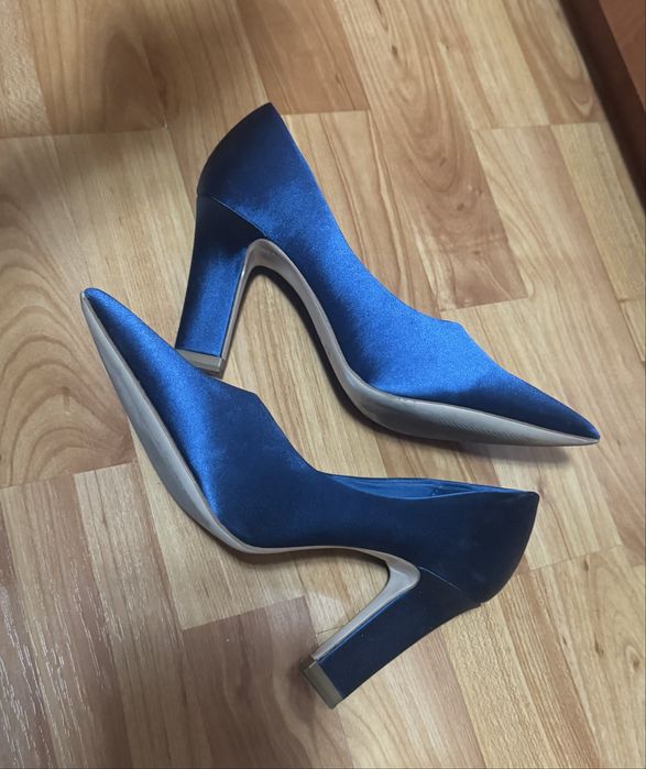 Vand Pantofi Zara ocazie - culoare verde albastrui