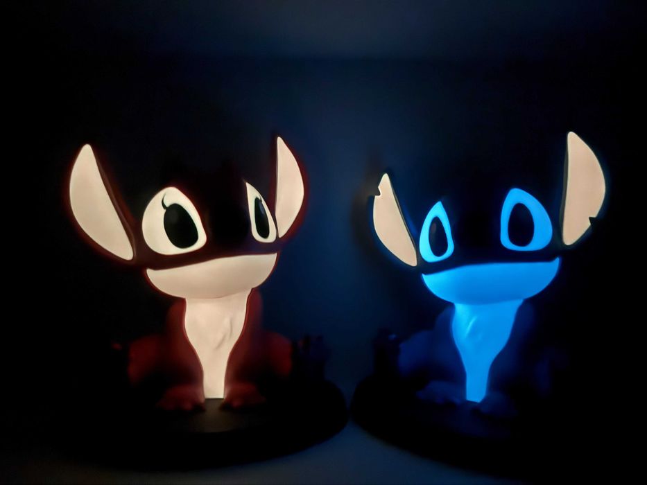 Figurine Stitch & Angel – Fotoluminiscente, 20 cm