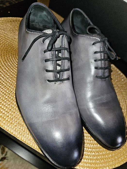 nou-set pantofi eleganti gri,marime 41 si curea gri