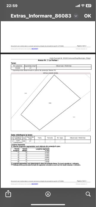 Proprietar Vand Loc de Parcare Gavana 3 Sup 17 mp Pret 16200 lei