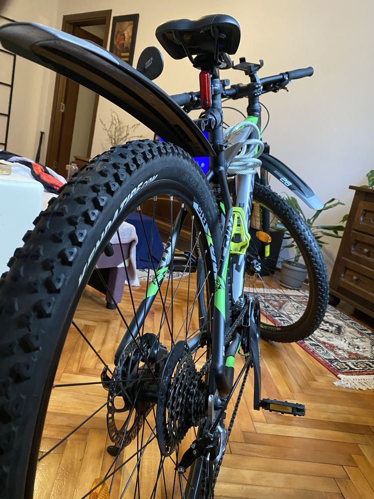 Bicicleta MTB Sprint Maverick 29 PRO - Negru/Verde Neon Mat 480 mm