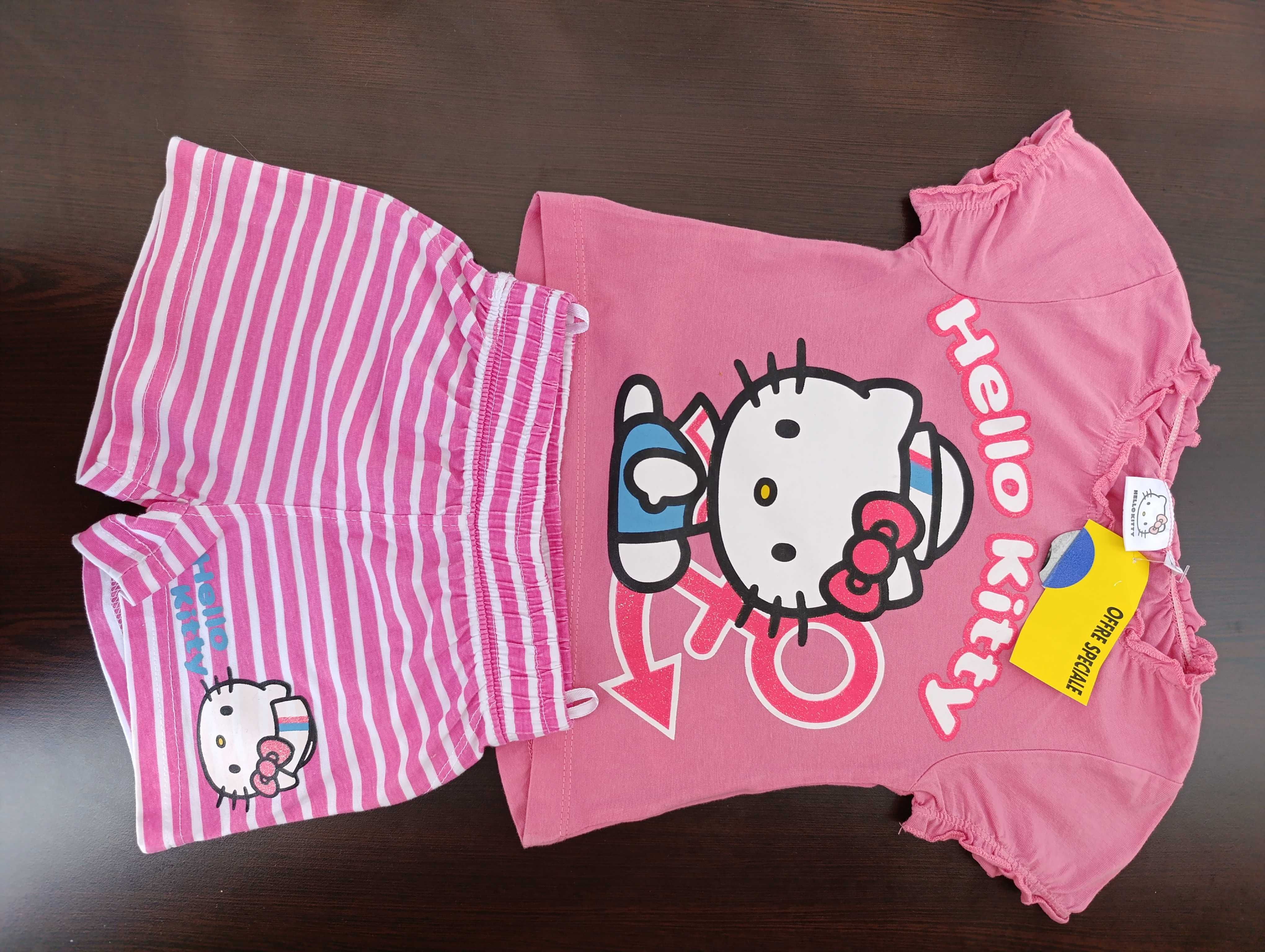 Нов Комплект Hello Kitty, био памук, 12 месеца, доставка от Франция