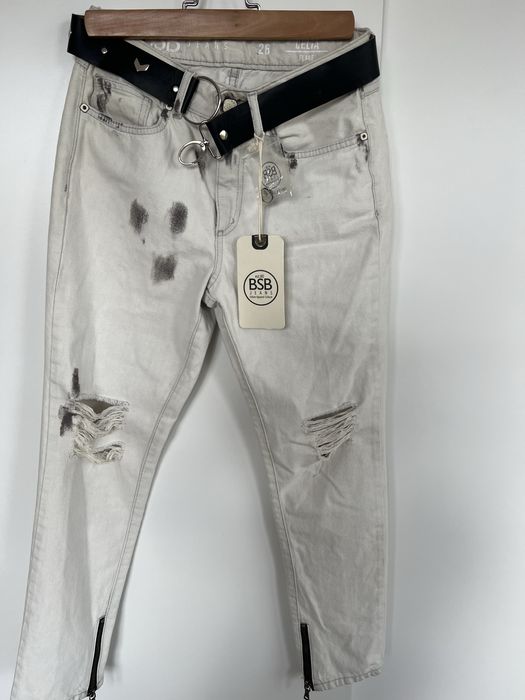 Дънки BSB с колан и цепки