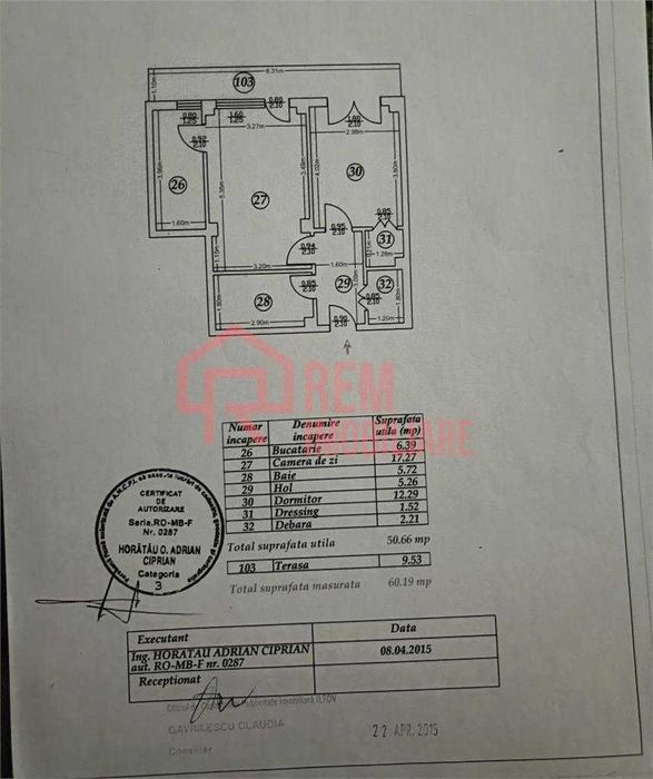 Vanzare apartament 2 camere, bloc 2015, 60mp, Dobroesti, Fundeni
