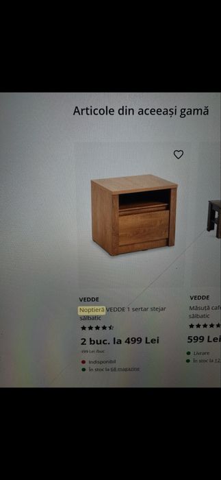 Noptiere Jysk x2 set