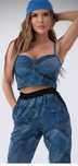 Ivi boutique,,сет имитиращ дънков пачуърк.Еластична и мека материя.