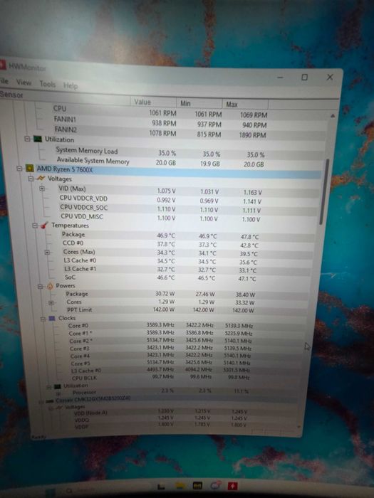 Setup Gaming Ryzen 5 7600x RTX 4060 32GB RAM DDR5