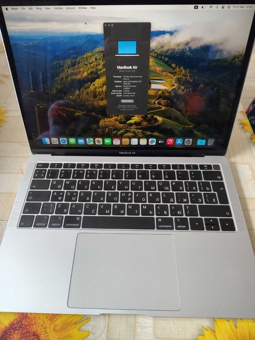 Лаптоп Apple Macbook Air 2019 Intel Core I5/16GB 2133/1TB SSD