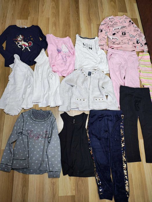 110 116 cm lot haine pluovor bluze fata fetite pantaloni