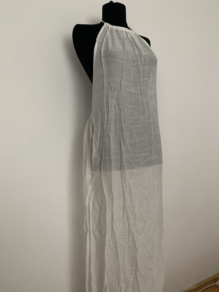 Rochie alba de plaja lunga