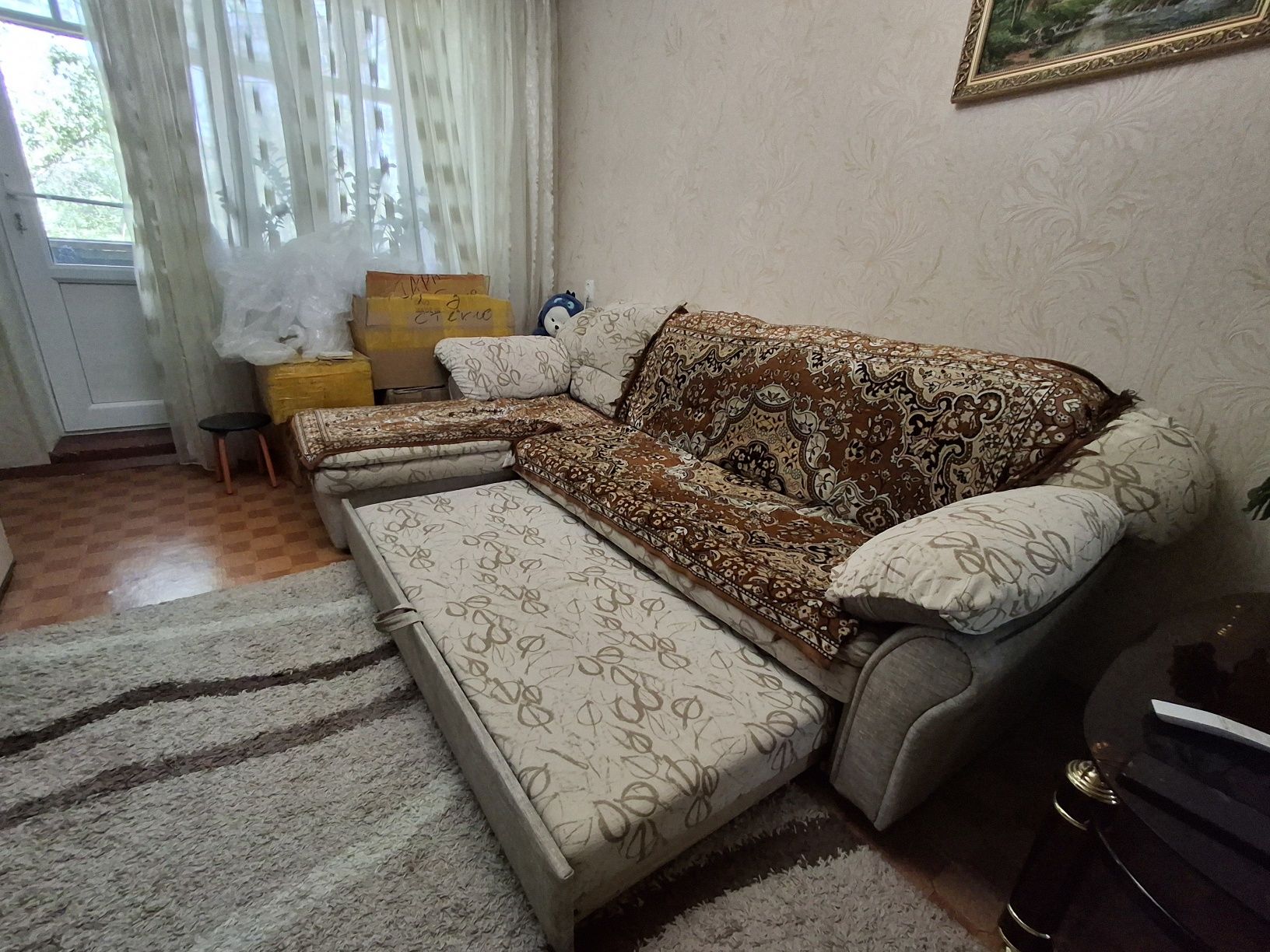 Диван раздвижной с креслом