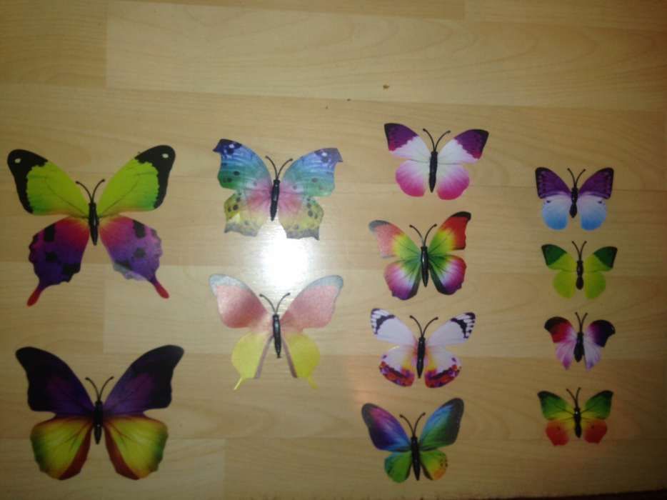 Fluturi decorativi 3D,curcubeu-multicolor