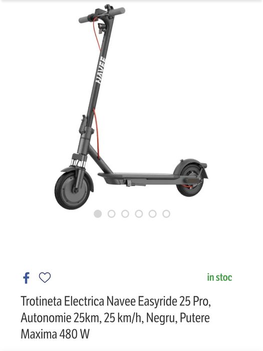 Vând trotineta electrica Navee 25km 480w