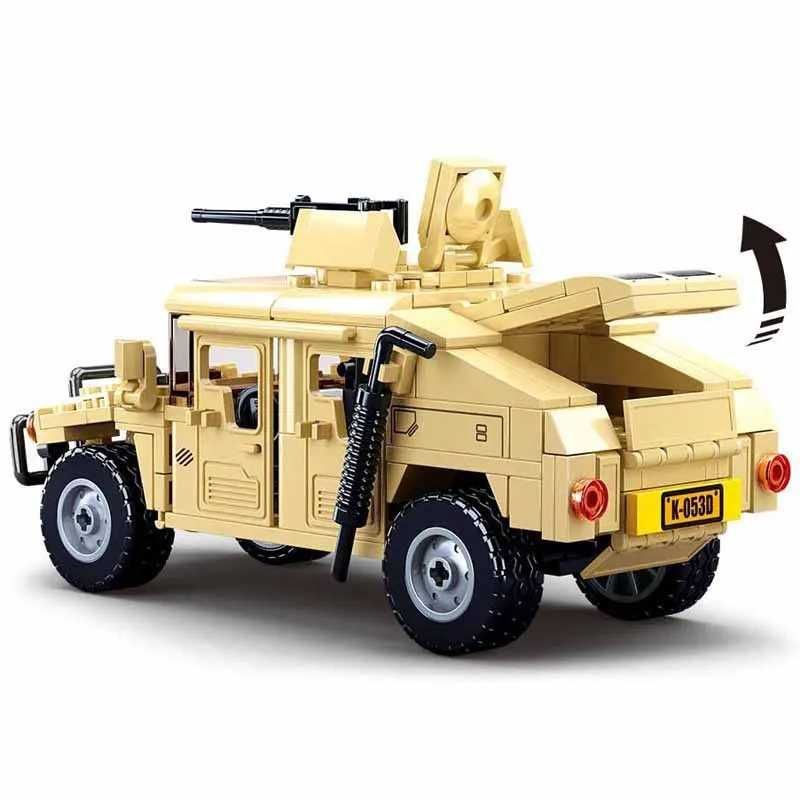 Joc constructii tip lego SWAT Hummer H1 265 piese 2 figurine