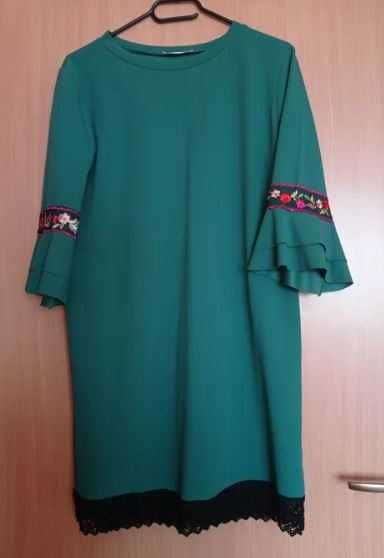 Rochie Verde , maneca 3 sfert