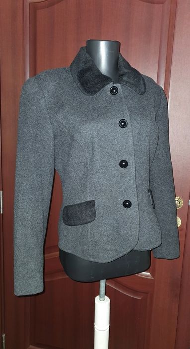 Sacou vintage de lana gri