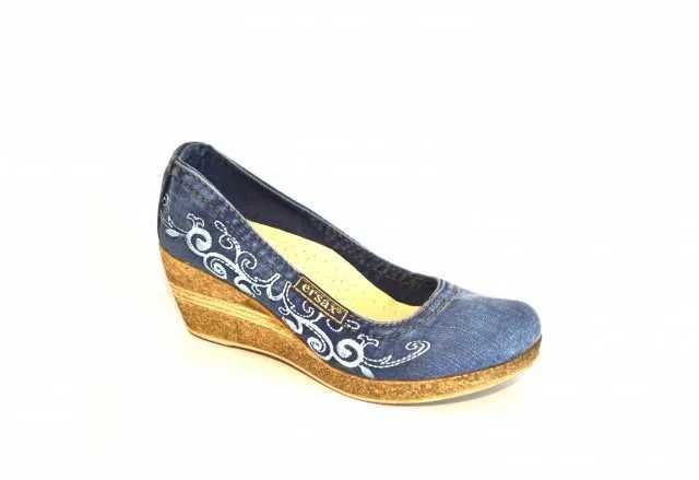 Pantofi jeans, marimea 37, pentru dama