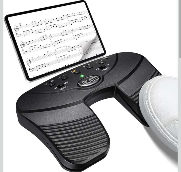 LEKATO Bluetooth педал за превъртане на страници за таблети смартфони