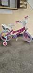 Bicicleta pentru copii Disney Princess, 14 inch, Roz/Alb