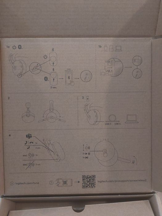 Căști Logitech Zone 2 Roz