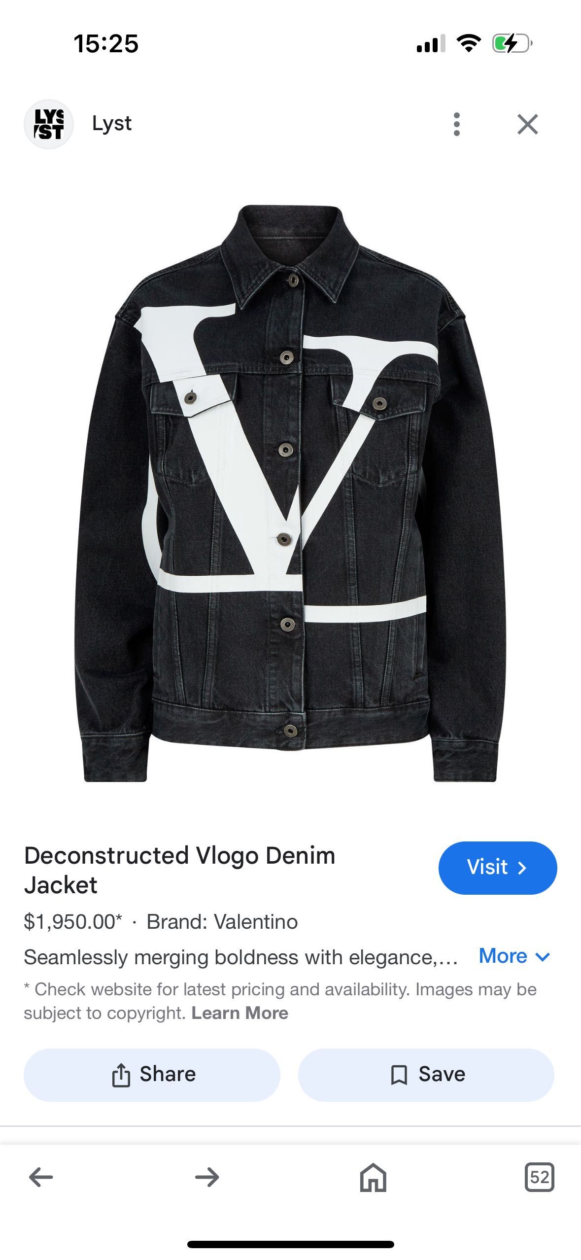 Оригинално дамско яке Valentino Vlogo Denim