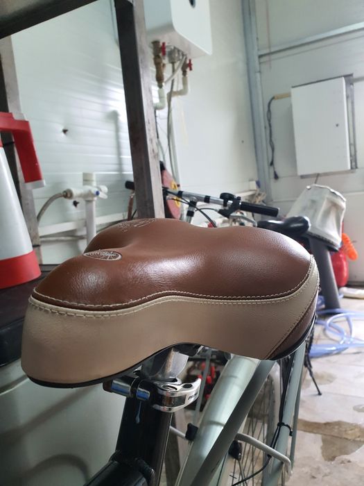 Șa scaun piele bicicletă vintage
