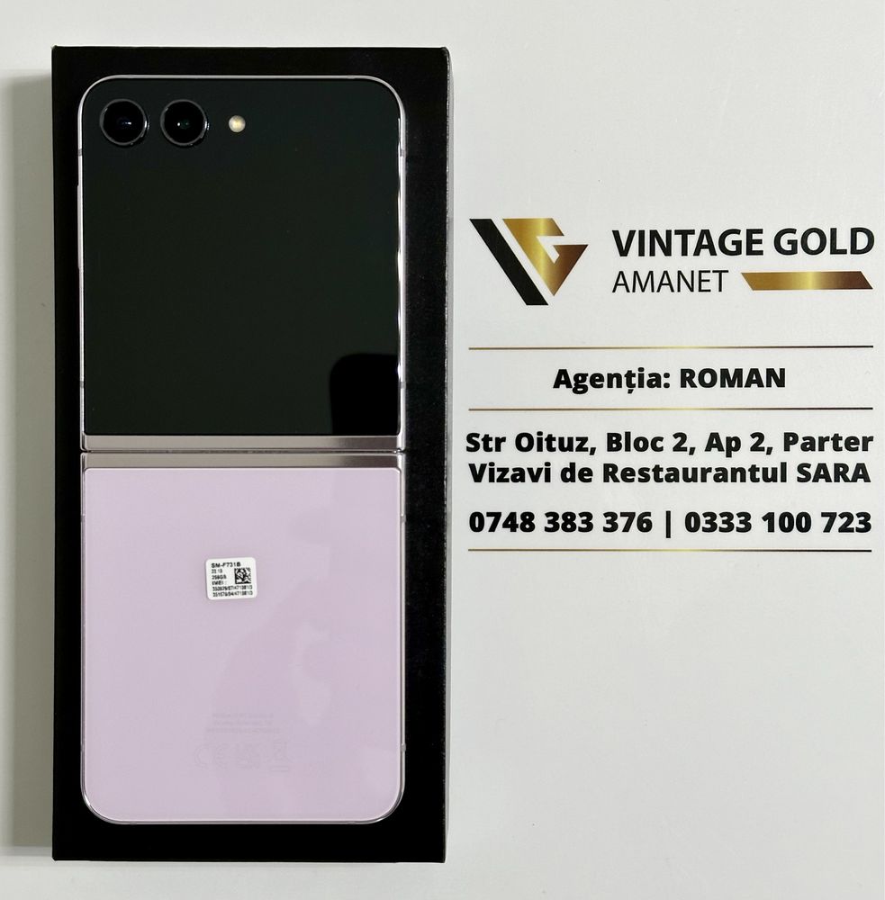 Samsung Z Flip 5 Lavender 256 GB Nou Amanet Vintagegold Roman