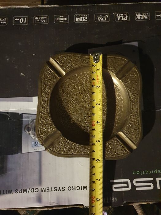 Старинен месингов пепелник