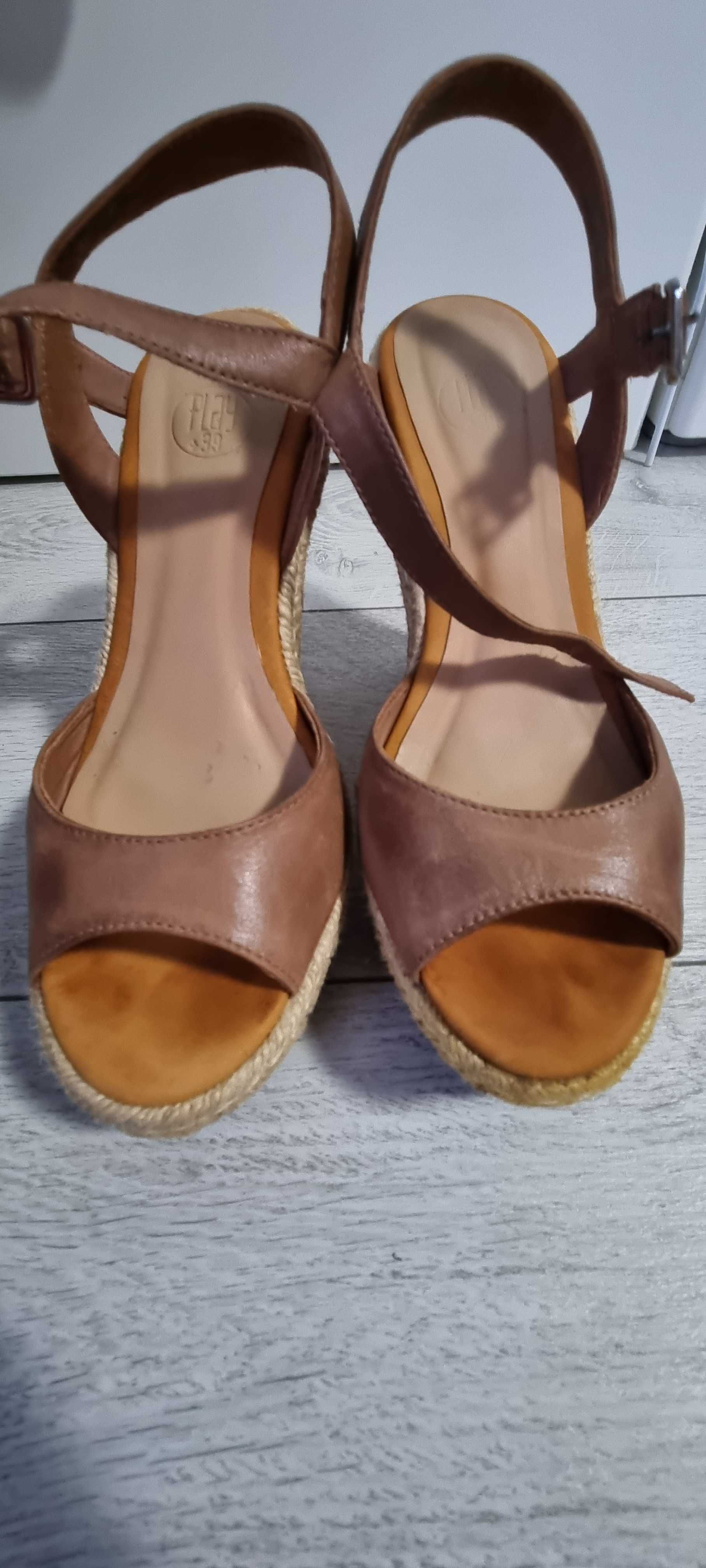 Sandale platformă, piele, marimea 38/39