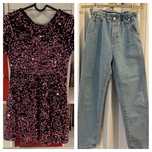 Nou! Rochie paiete Zara jeans Mango 152 cm
