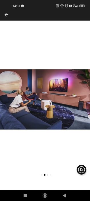 Soundbar Philips TAB8805/10, 3.1, 300W, Subwoofer Wireless, Dolby Atmo