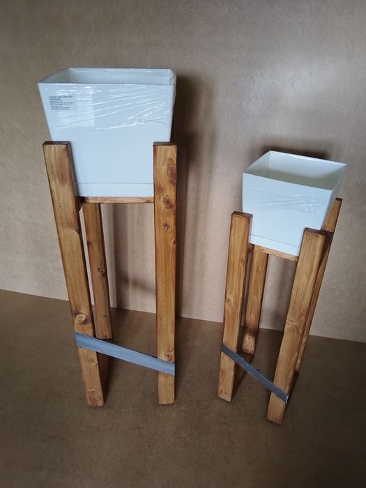 Suport flori din lemn masiv/otel masiv