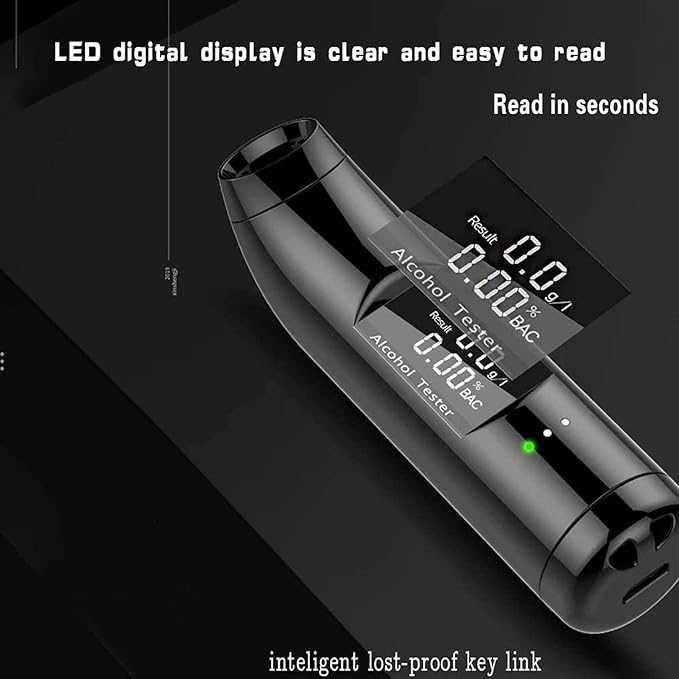 Алкохолен тестер , високопрецизен  сензор, цифров LCD дисплей