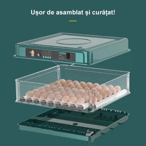 Incubator ouă automat profesional smart Rico, 70 ouă