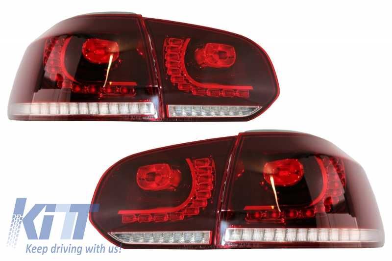 Promo Stopuri FULL LED VW Golf 6 R20 Semnal Dinamic Rosu/Fumuriu